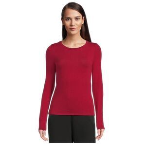 Eileen Fisher Garnet Crew Neck Knit L/S Top, NWT, PS